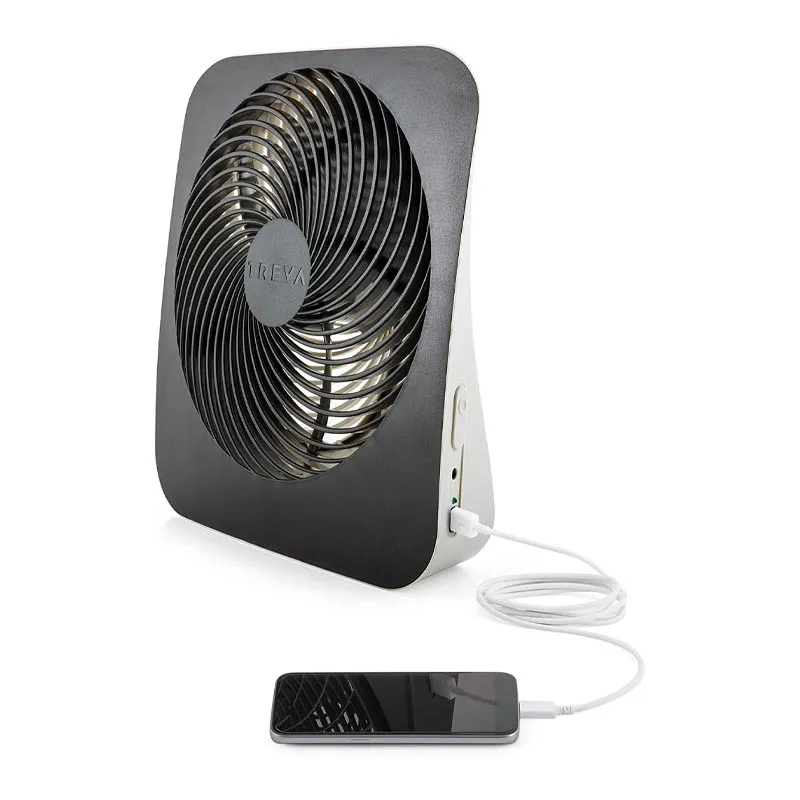 Treva 10-Inch Portable Battery Powered Fin Fan
