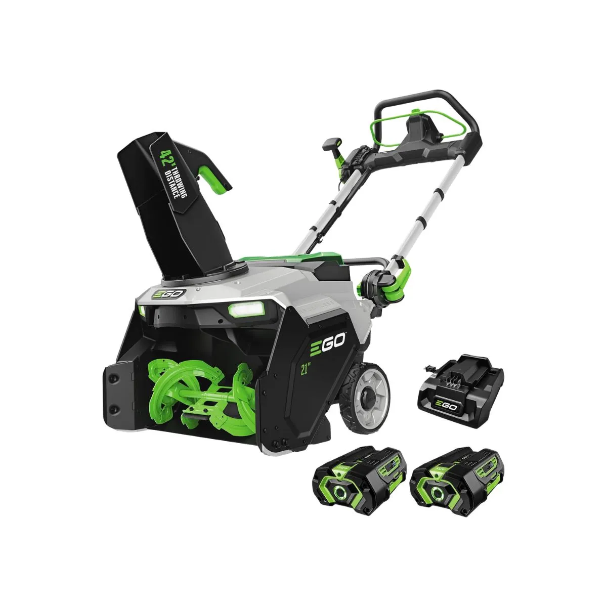 Розпродаж інструментів Ego: знижки до 40% 6 EGO Power+ SNT2122 21 Single-Stage Snow Blower with Peak Power™, (2) 4Ah Batteries and 320W Charger Included