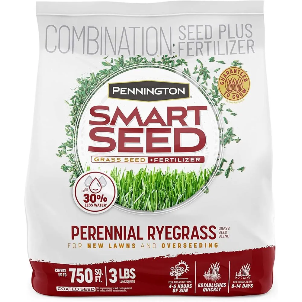 Pennington Smart Seed Perennial Ryegrass на білому фоні