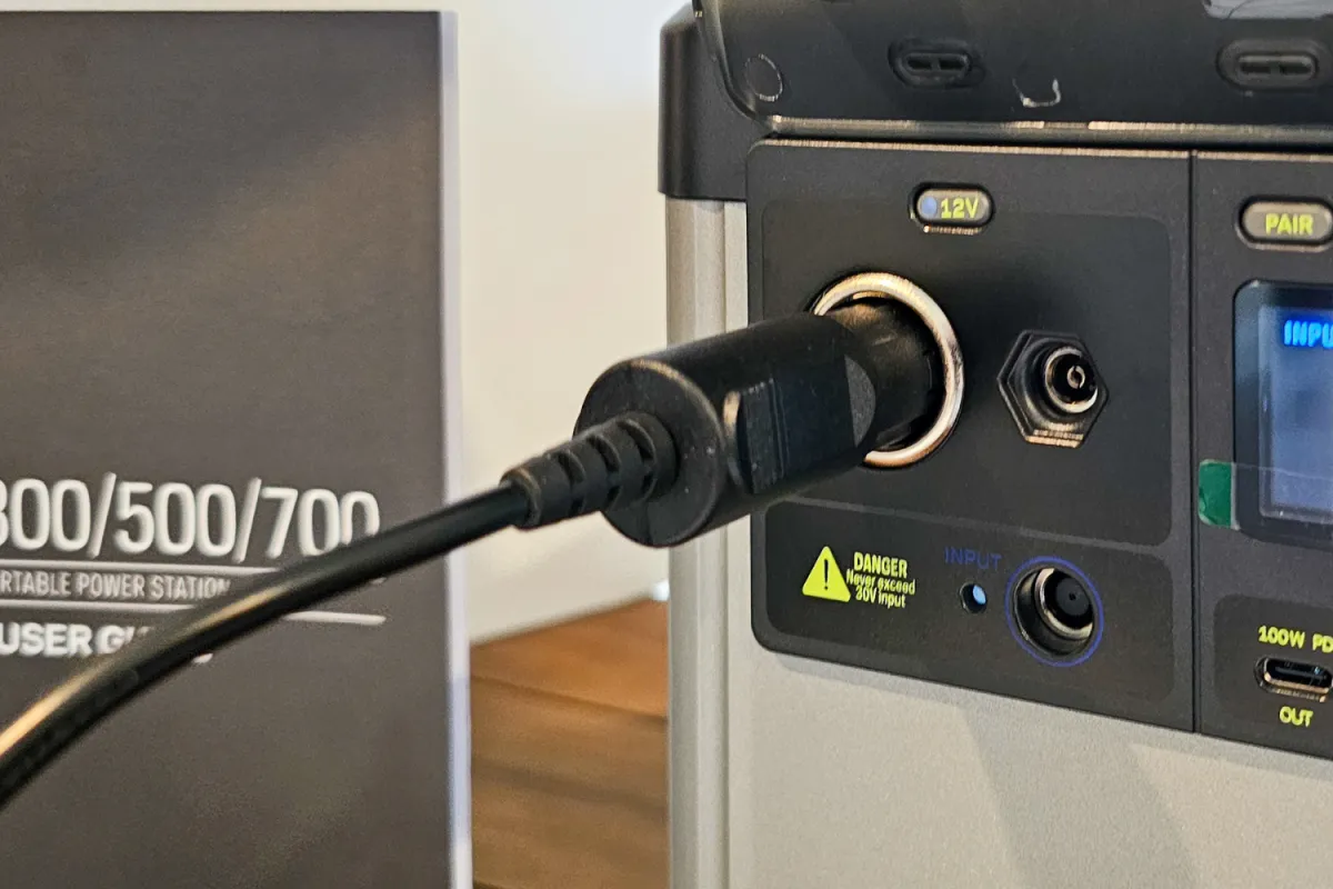 Handy 12V port on the Yeti Goal Zero 700