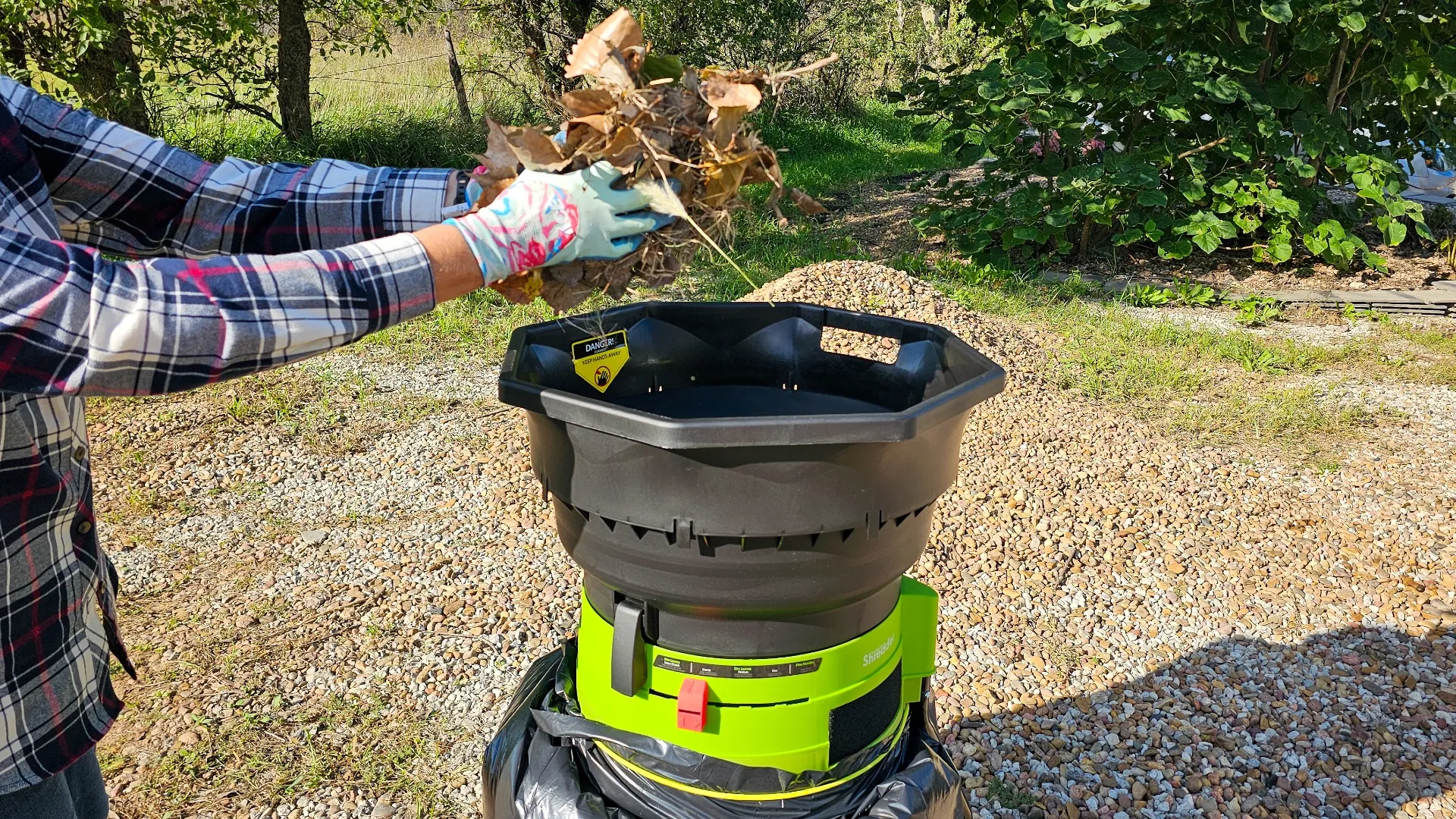 Мульчувач листя GreenSweep у використанні