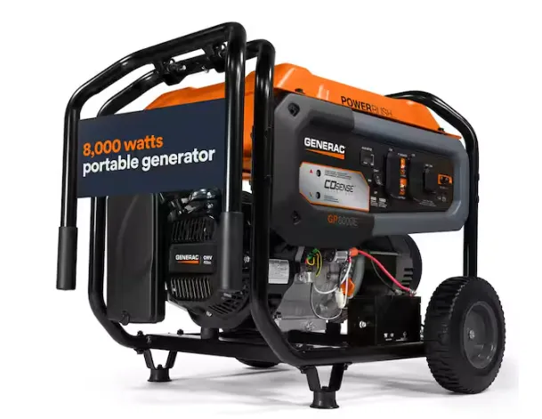 Home Depot знижує ціни на генератори та джерела резервного живлення до 50% 7 Портативний газовий генератор Generac 10000W