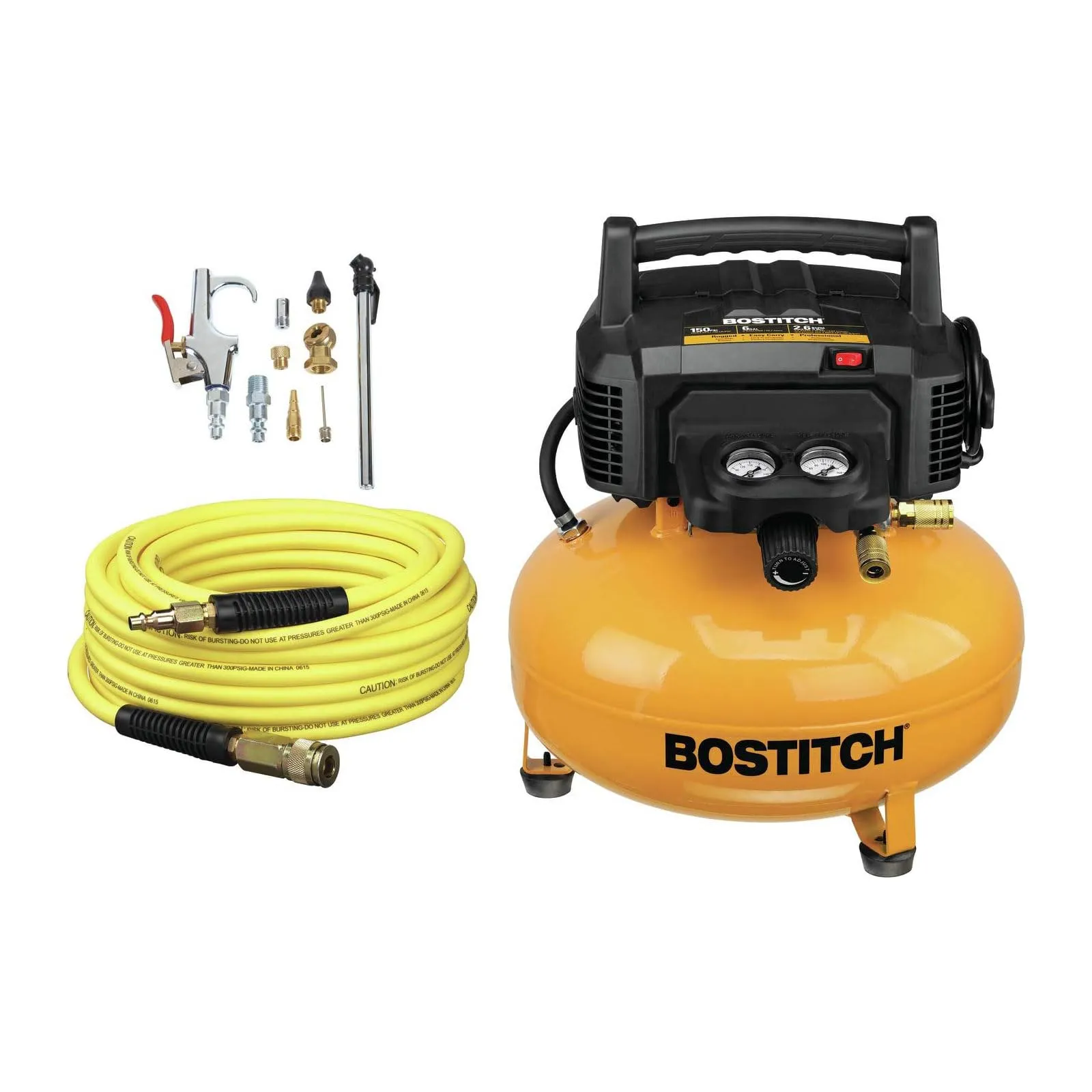9 простих порад для успішного закриття басейну 16 Bostitch 6-Gallon 150-PSI Oil-Free Compressor