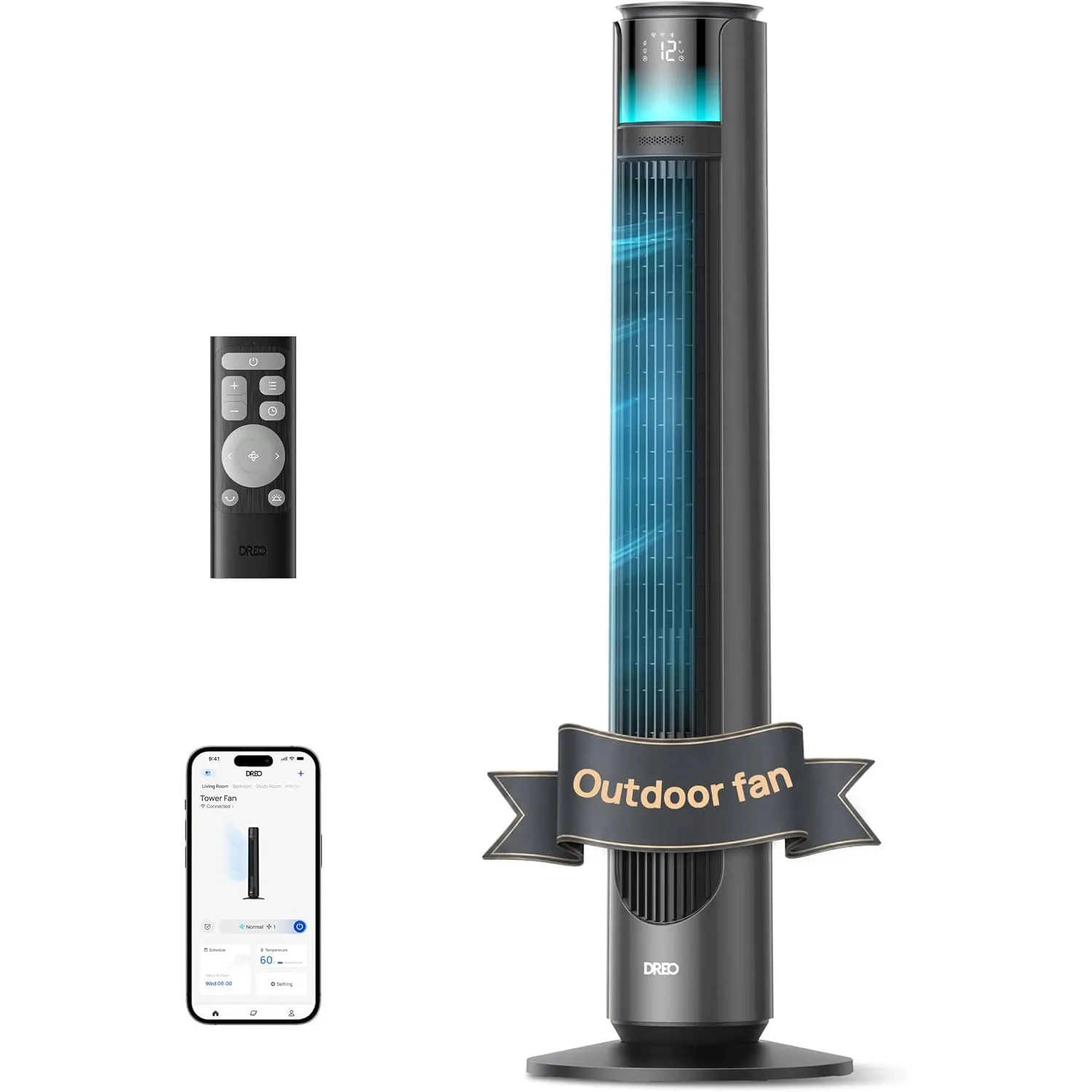Найкращі вуличні вентилятори для тераси, басейну та гаража 15 Dreo Outdoor Tower Fan 711S