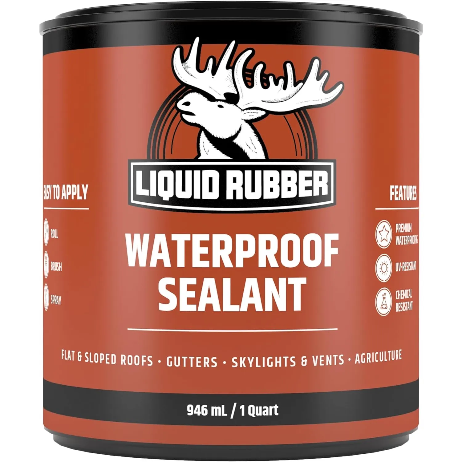 Найкращі герметики для жолобів 2026: експертний тест 29 Brown tub of Liquid Rubber Waterproof Sealant on white background