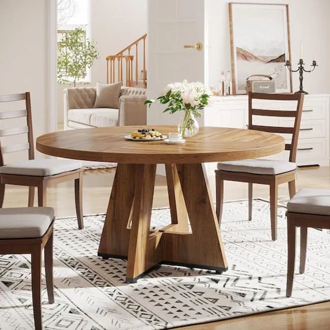 Home Depot знижує ціни на меблі та килими до 65% 8 Labor Day Deals The Home Depot Home BYBLIGHT Farmhouse Pedestal Dining Table
