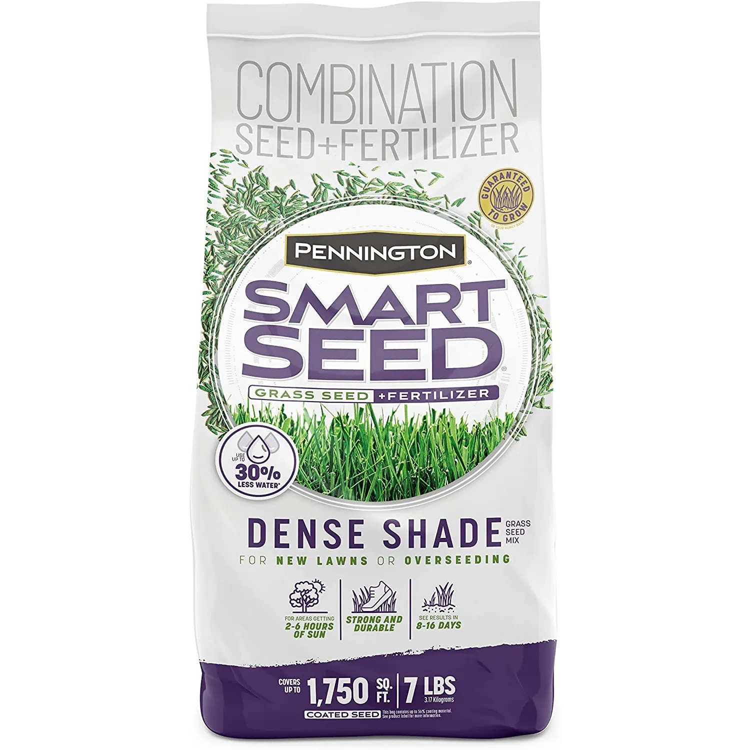 Пакет Pennington Smart Seed Dense Shade Grass Seed Mix на білому фоні