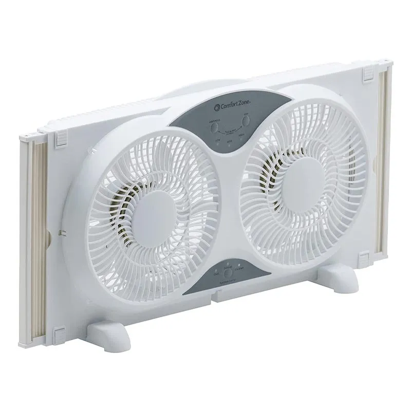 Comfort Zone 9-Inch Reversible Twin Window Fan