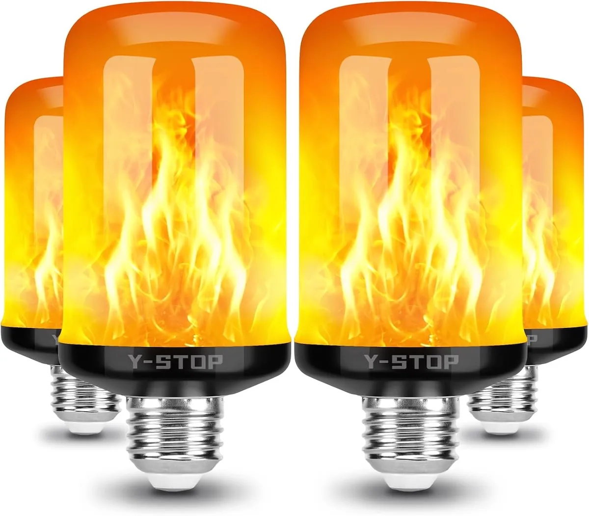 Лампи Y-Stop Upgraded Flame Light Bulbs на білому тлі