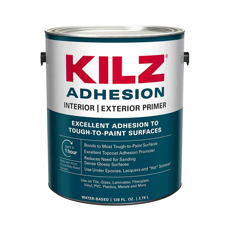 Kilz Adhesion Interior/Exterior Primer on a white background.